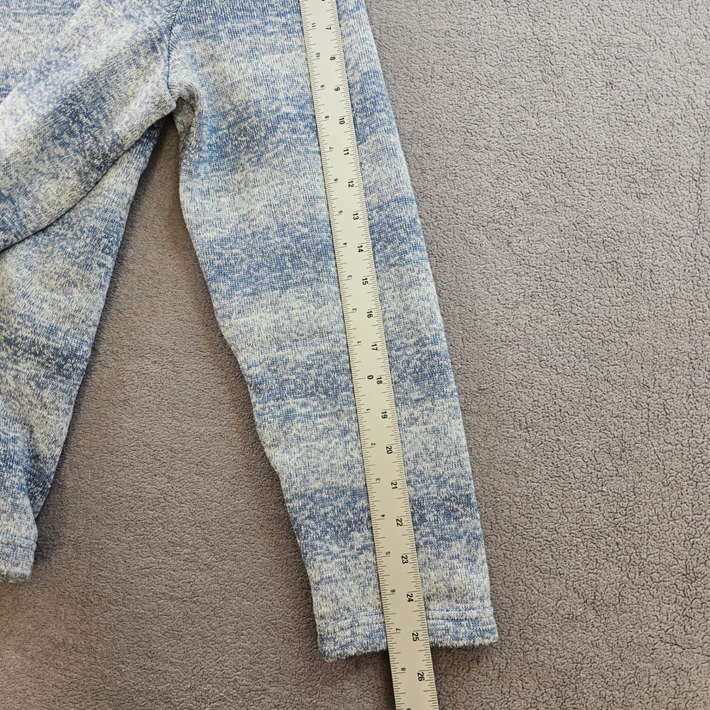 Natural Reflections Sweater Womens XL Blue Cozy Fleece Oversized 1/4 Snap Button - Picture 7 of 12